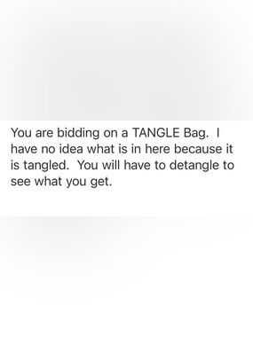 Clearance TANGLE Bag by Weight.  Buyer MUST READ BEFORE BIDDING PLS